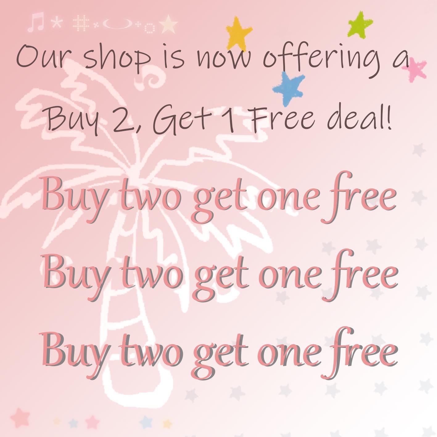 Our shop is now open! Buy 2 get 1 free, don't miss it.
